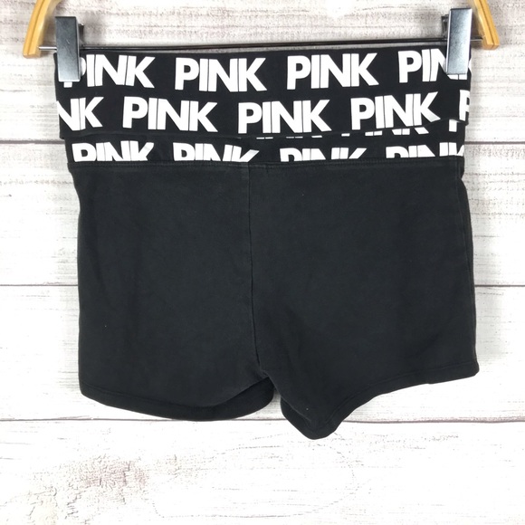PINK Victoria’s Secret black fold over shorts - Picture 2 of 5